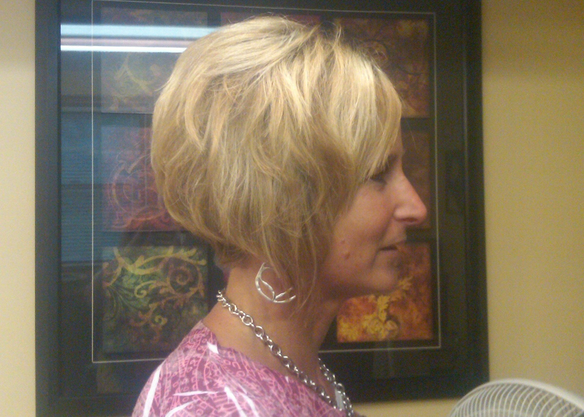 Asymmetrical Bob cut by Passion for Hair in Elkhorn, WI